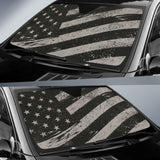Black And White American Flag Car Auto Sun Shades 212401