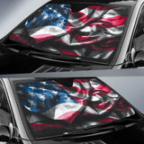 American Flag Wrinkle Car Auto Sun Shades 211701