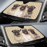 Pug Dog Car Auto Sun Shades Funny Decor Your Car 210102