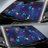 Stars Colorful Watercolor Car Auto Sun Shades 210302