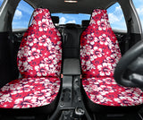 Pink Hibiscus Hawaiian Flower Pattern Car Seat Covers 212201