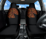 Pizza Pattern Design Black Background Car Seat Covers 213101