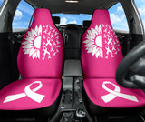 Breast Cancer Flower Ribbon Car Seat Covers 210202