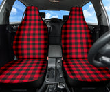 Red Plaid Pattern Car Seat Covers 212401