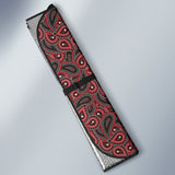 Red Paisley Pattern Car Auto Sun Shades 212201