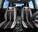 Black Ford Mustang Fastback Muscle Car Seat Covers 210101