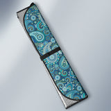 Blue Paisley Pattern Car Auto Sun Shades 212201