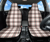 White Plaid Pattern Car Seat Covers 212401