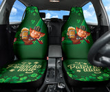 Leprechaun Drinks Beer Patrick's Day Car Seat Covers 212501