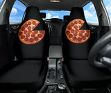Delicious Pizza Black Background Car Seat Covers 213101