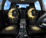 Sun Moon Yellow Magical Car Seat Covers 210402