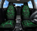 Biohazard Green Neon Crack Car Seat Covers 212101