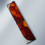 Twin Dachshunds Portrait Against Ornate Orange Background Car Auto Sun Shades 211402