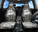 Jeep Offroad Car Seat Cover Tungsten White Stones Style 2 210102