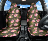 Pink Rose Camo Green Car Auto Seat Covers 212201