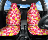 Red Yellow Hibiscus Hawaiian Flower Pattern Car Seat Covers 212201