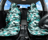 Turquoise Camouflage Car Seat Covers 211601