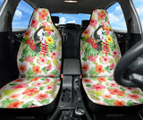 Pink Hibicus Toucan Watercolor Car Seat Covers 212401