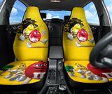 M&M Yellow Funny Car Auto Seat Covers 210101