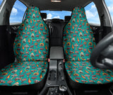 Colorful Mushroom Blue Background Car Seat Covers 212301