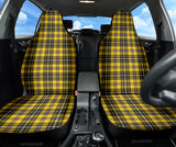 Yellow Black Plaid Pattern Car Seat Covers 212401