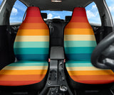 Retro Colorful Rainbow Car Seat Covers 210202