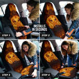Dachshund Portrait Highlighted by Warm Baroque Textures Car Seat Covers 211402