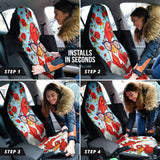Rooster Chicken Flower Print Car Seat Covers Version 2 211002