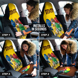 M&M Yellow Funny Members Car Auto Seat Covers 210101