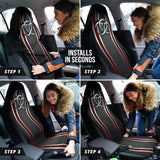 Biohazard Red Hole Metal Printing Car Seat Covers 212101