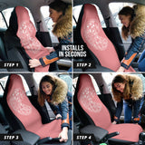 Pizza Pattern Design Pink Background Car Seat Covers 213101