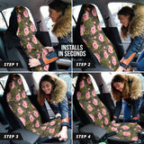 Pink Rose Camo Green Car Auto Seat Covers 212201