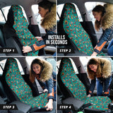 Colorful Mushroom Blue Background Car Seat Covers 212301