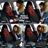 Biohazard Red Grunge Color Splash Car Seat Covers 212101