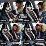 Black Ford Mustang Fastback Muscle Car Seat Covers 210101