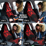 Biohazard Red Grunge Car Seat Covers 212101