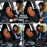 Delicious Pizza Black Background Car Seat Covers 213101
