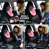 Breast Cancer Flower Faith Hope Love Car Seat Covers 210202