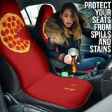 Pizza Pattern Design Red Background Car Seat Covers 213101