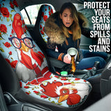 Rooster Chicken Flower Print Car Seat Covers Version 2 211002