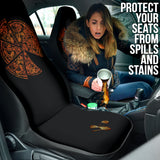 Pizza Pattern Design Black Background Car Seat Covers 213101