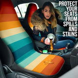 Retro Colorful Rainbow Car Seat Covers 210202