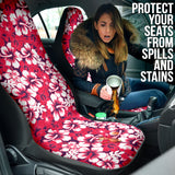 Pink Hibiscus Hawaiian Flower Pattern Car Seat Covers 212201