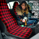 Red Plaid Pattern Car Seat Covers 212401