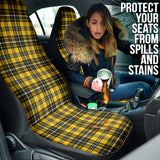 Yellow Black Plaid Pattern Car Seat Covers 212401