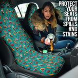 Colorful Mushroom Blue Background Car Seat Covers 212301