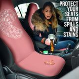 Pizza Pattern Design Pink Background Car Seat Covers 213101