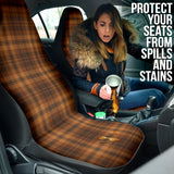 Orange Plaid Pattern Vintage Car Seat Covers 212401