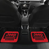 Jeep Grill Car Floor Mats Eugene The Jeep Red Black 211501