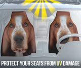 Basset Hound Dog Car Seat Covers Funny Dog Face 210302